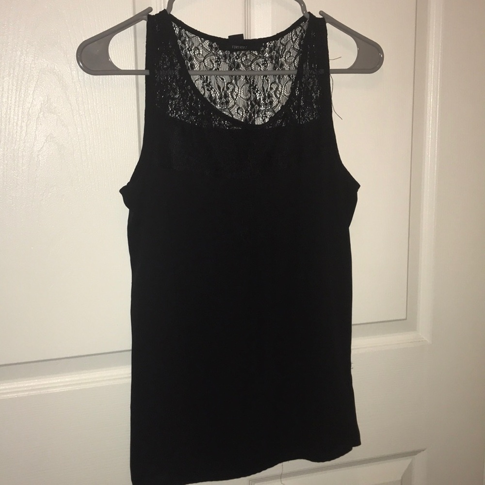 Black lace tank top